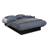 Base de lit plateforme Alto double noir