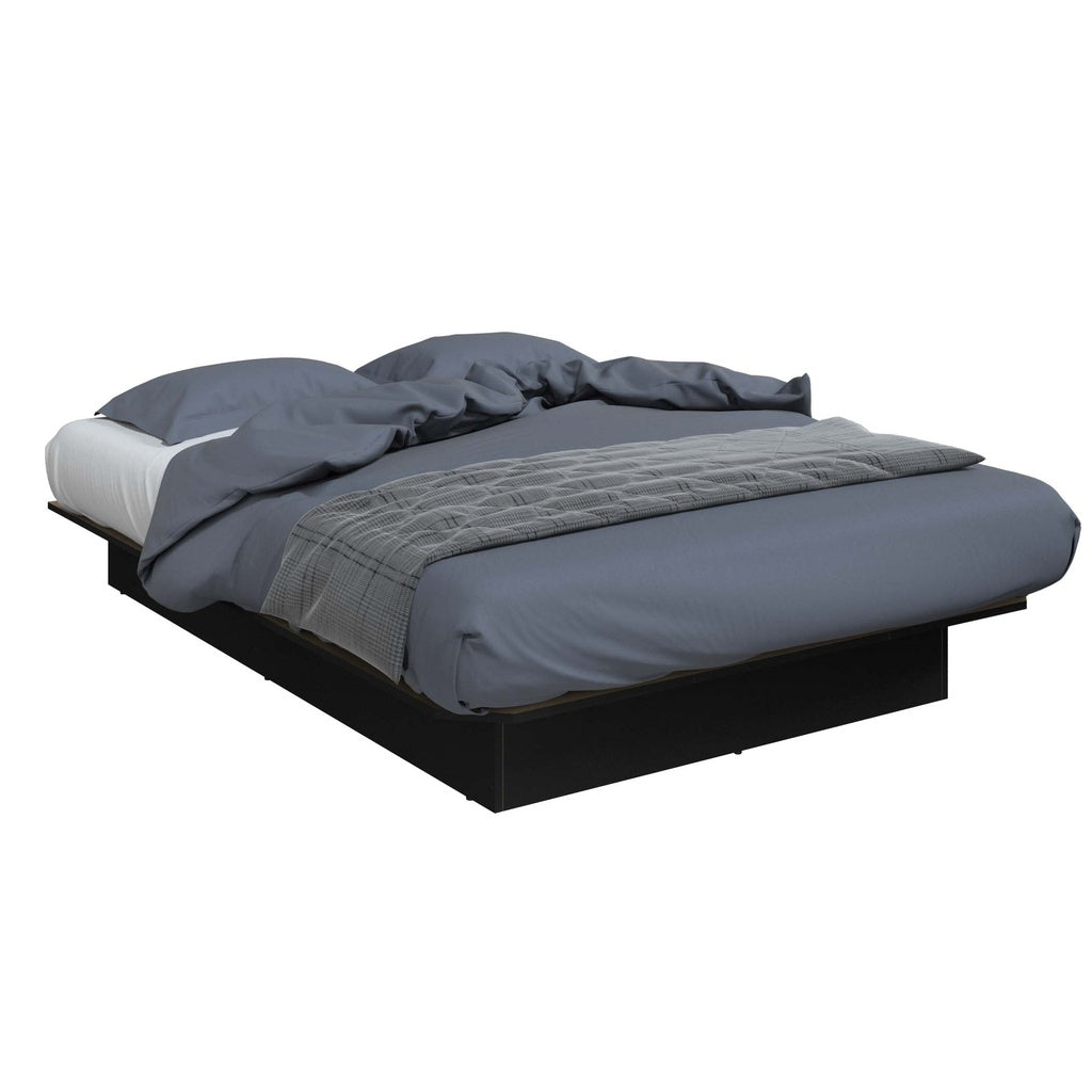 Base de lit plateforme Alto double noir