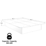 Dimensions de la base de lit plateforme Alto grand 12 po
