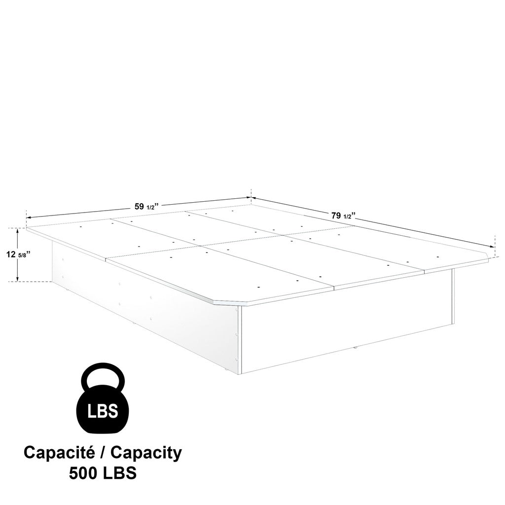 Dimensions de la base de lit plateforme Alto grand 12 po