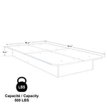 Dimensions de la base de lit plateforme Alto simple 8 po
