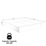 Dimensions de la base de lit plateforme Alto très grand 12 po