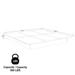 Dimensions de la base de lit plateforme Alto très grand 8 po