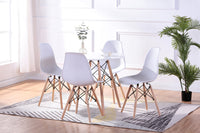 Milan / Ensemble de Cuisine / 5 morceaux / Chaises Blanches