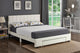 Lit Queen Complet Moderne Épuré et Tirroir de Rangement | Blanc | 2845-FI