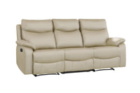 Wembley | Sofa Inclinable Électrique en Cuir Véritable | Beige | 10299