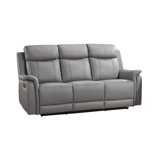 Sofa Inclinable Électrique Cyrus en Cuir Véritable et PVC match | Gris Pâle | 04899