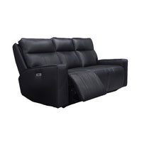 Sofa Inclinable Électrique Chadwick avec Têtes Motorisées en Cuir Véritable et PVC match | Noir | 34999