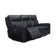 Sofa Inclinable Électrique Chadwick avec Têtes Motorisées en Cuir Véritable et PVC match | Noir | 34999