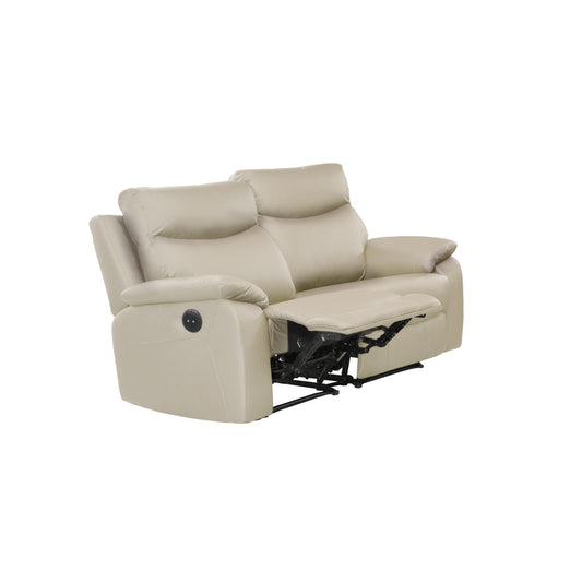 Wembley | Causeuse Inclinable Électrique en Cuir Véritable | Beige | 10299