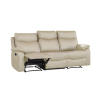 Wembley | Sofa Inclinable Électrique en Cuir Véritable | Beige | 10299