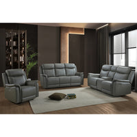Causeuse Inclinable Électrique Cyrus en Cuir Véritable et PVC match | Gris | 04899