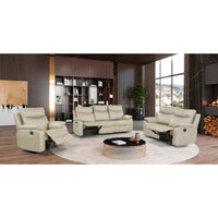 Wembley | Causeuse Inclinable Électrique en Cuir Véritable | Beige | 10299