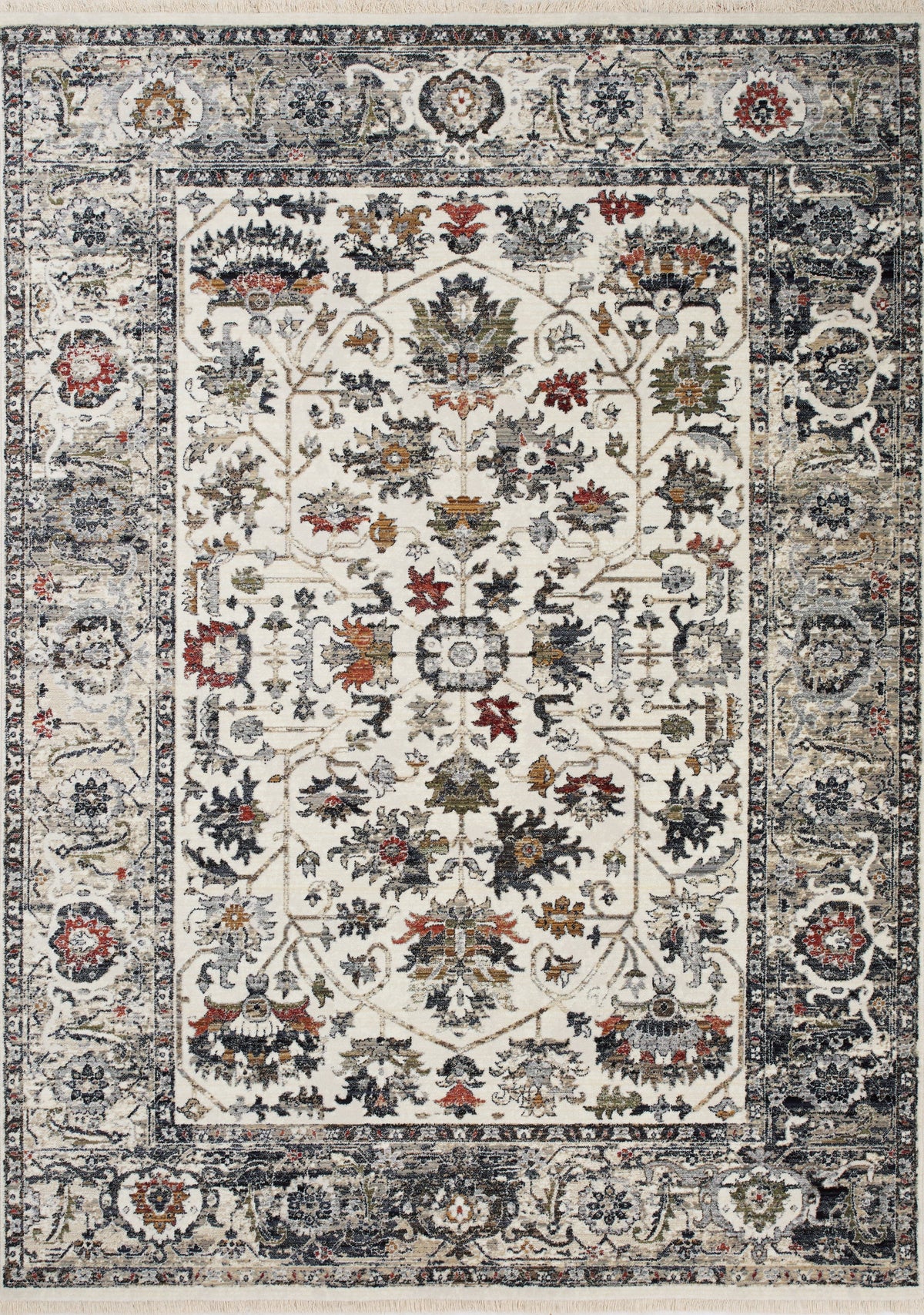 Tapis Granby – motif beige et bleu (Kalora Serene D984/7424) – Meubles TOCO