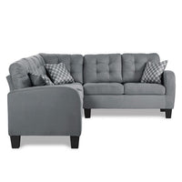 Sofa Sectionel Gris en L Réversible 6 Places