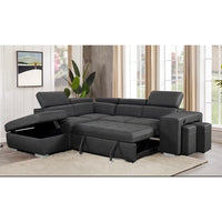 Pratiquo - Sofa-Lit Sectionel - Gris foncé
