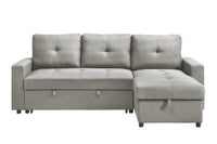 Sofa-Lit Réversible 3 places/ Gris/ MA99996