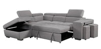 Pratiquo - Sofa-Lit Sectionel - Gris Pâle