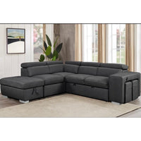 Pratiquo - Sofa-Lit Sectionel - Gris foncé
