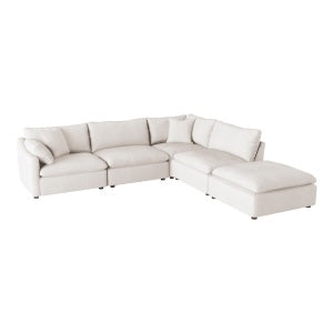 Sofa Modulaire avec Ottoman/ 5 morceaux/ Beige