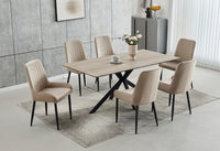 Table de Cuisine- 71'' / Plateau en Bois et Pieds en Acier Noir / T-1510