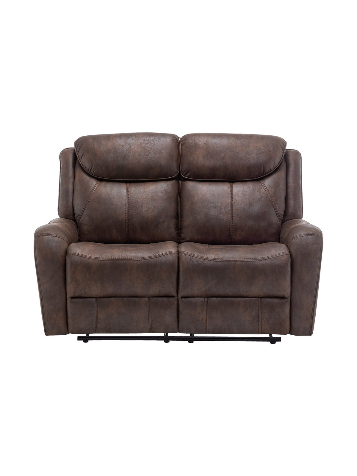 Causeuse inclinable Jackson en similicuir brun – vue de face – Meubles TOCO