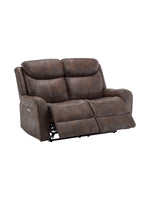 Causeuse inclinable Jackson en brun – photo sur fond blanc – Meubles TOCO