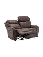 Causeuse inclinable Jackson en brun – photo sur fond blanc – Meubles TOCO