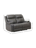 Causeuse inclinable Lewis en gris foncé – dimensions – Meubles TOCO