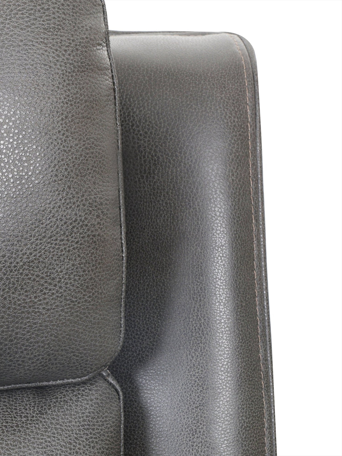 Causeuse inclinable Lewis en gris foncé – détail de la finition – Meubles TOCO