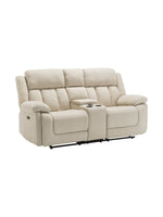 Causeuse inclinable Ricardo en beige – photo sur fond blanc – Meubles TOCO