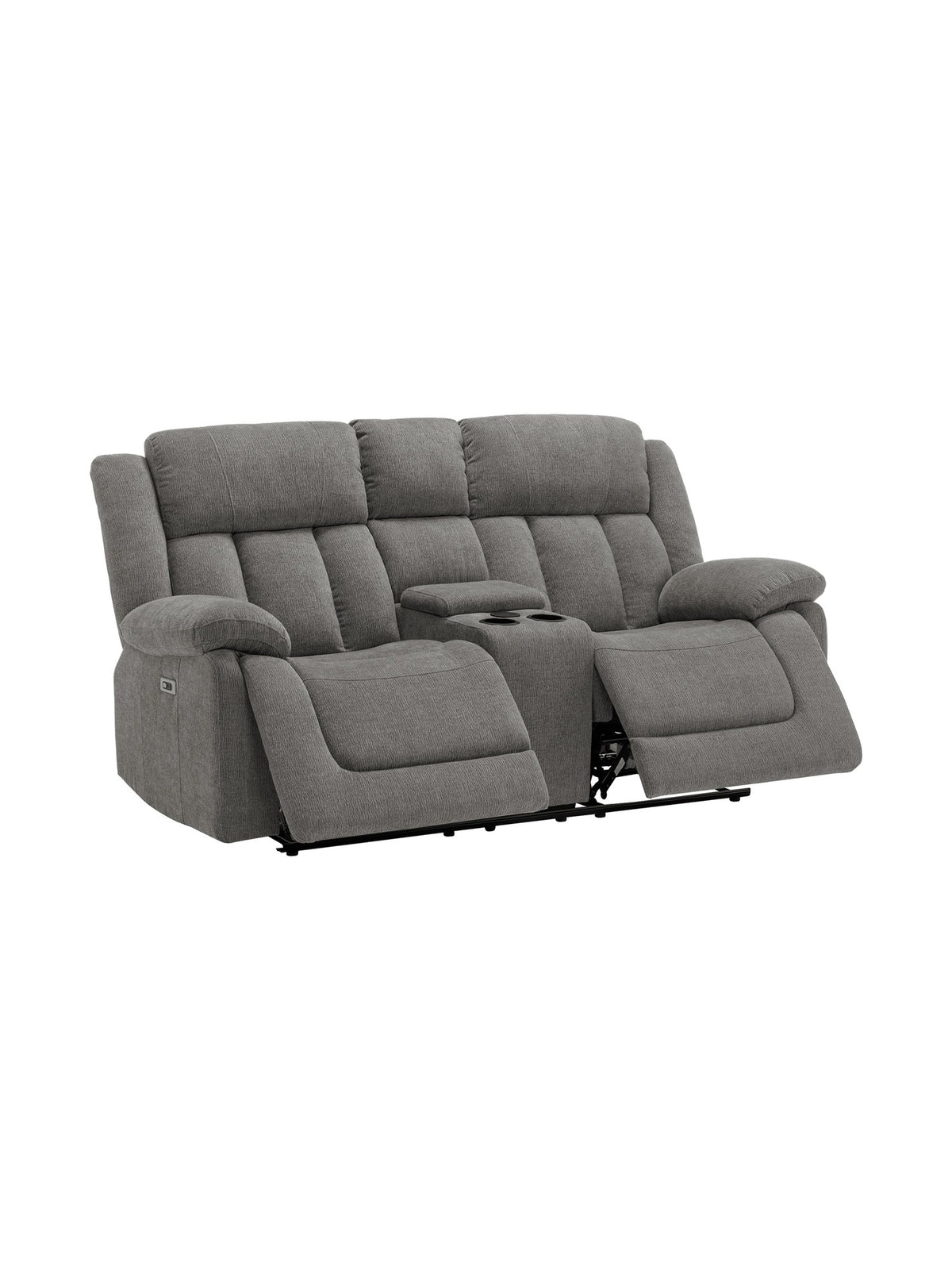 Causeuse inclinable Ricardo en gris – photo sur fond blanc – Meubles TOCO