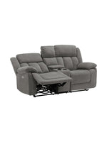 Causeuse inclinable Ricardo en gris – photo sur fond blanc – Meubles TOCO
