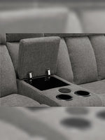 Causeuse inclinable Ricardo en gris – photo sur fond blanc – Meubles TOCO