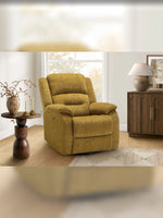 Chaise inclinable Béatrice en jaune – mise en situation dans un salon – Meubles TOCO