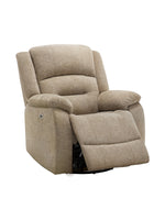 Chaise inclinable Béatrice en beige – photo sur fond blanc – Meubles TOCO