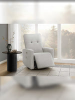 Chaise inclinable Dalton en gris – mise en situation dans un salon – Meubles TOCO