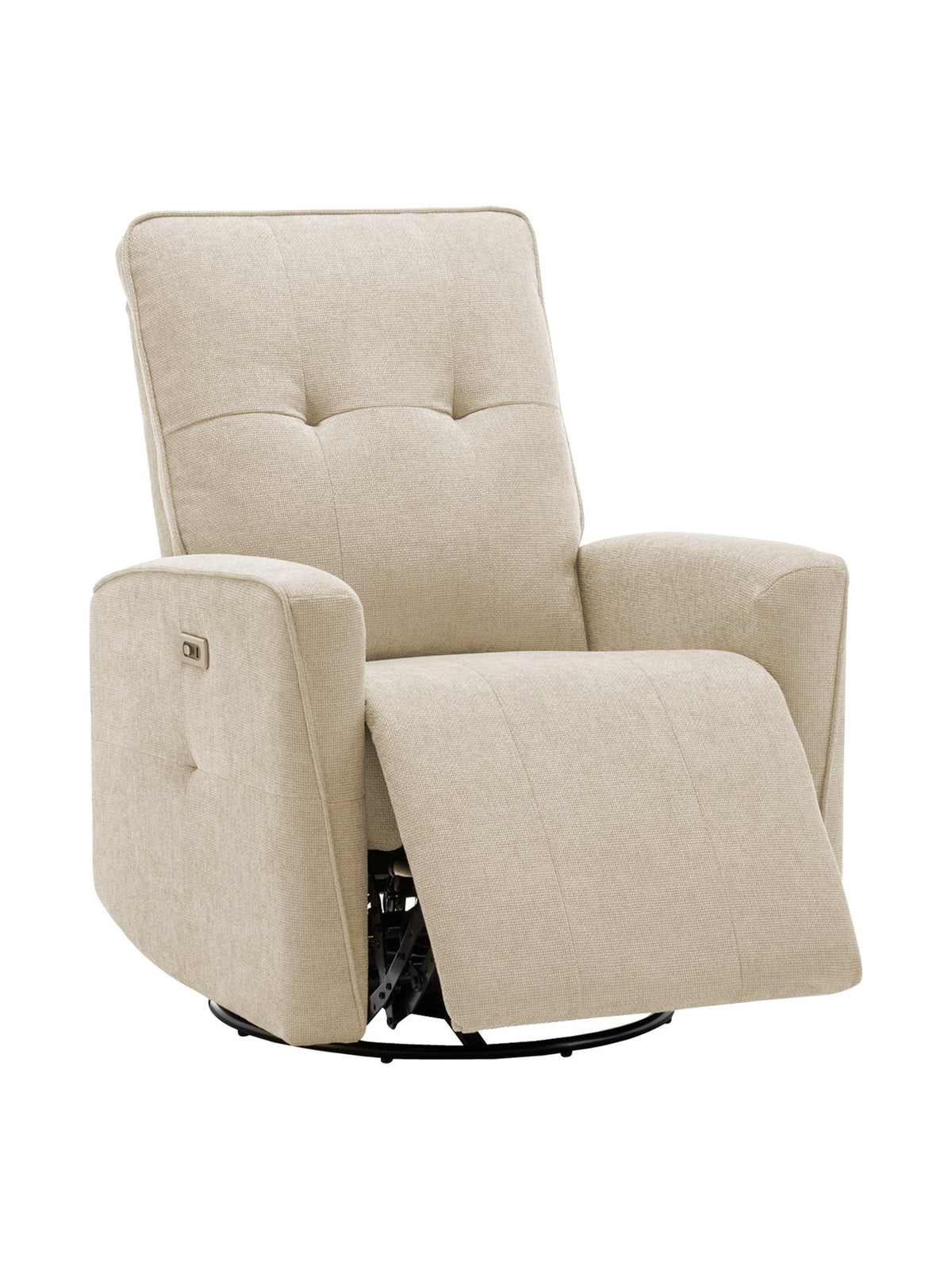 Chaise inclinable Dalton en beige – photo sur fond blanc – Meubles TOCO