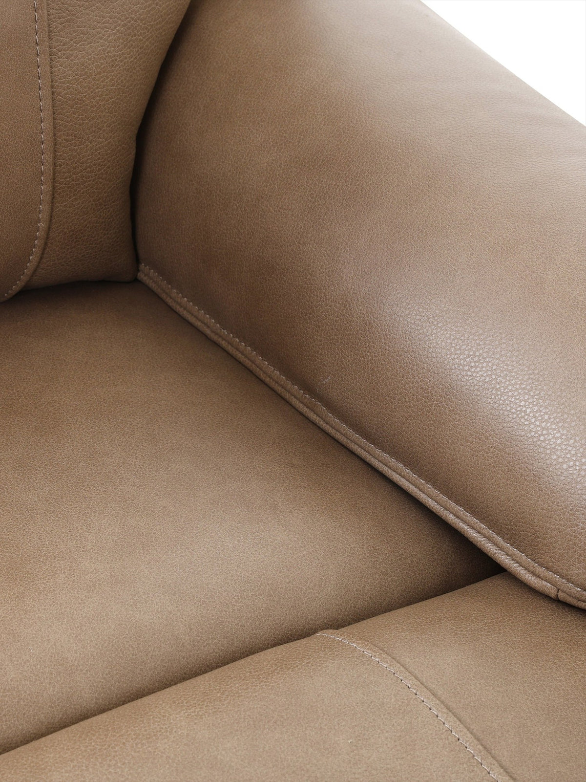 Chaise inclinable électrique Lewis en taupe – détail de la finition – Meubles TOCO