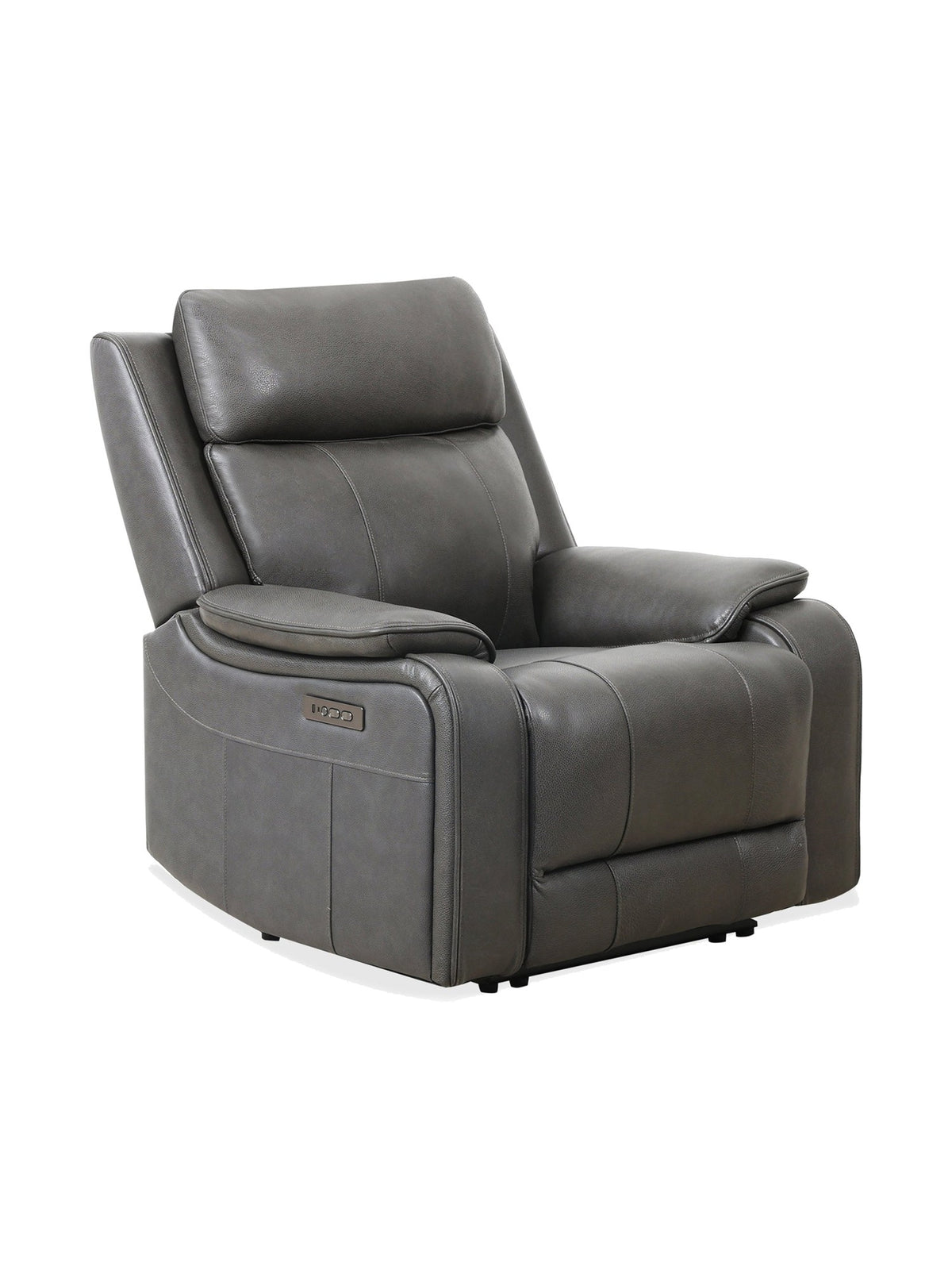 Chaise inclinable électrique Lewis en gris foncé – vue de trois quarts – Meubles TOCO