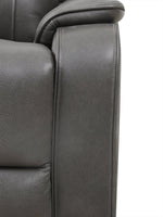 Chaise inclinable électrique Lewis en gris foncé – détail de la finition – Meubles TOCO