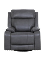 Chaise inclinable Lewis pivotante et berçante en gris foncé – vue de face – Meubles TOCO