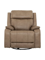 Chaise inclinable Lewis pivotante et berçante en taupe – vue de face – Meubles TOCO