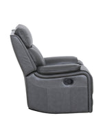 Chaise inclinable Lewis pivotante et berçante en gris foncé – vue de côté – Meubles TOCO