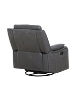 Chaise inclinable Lewis pivotante et berçante en gris foncé – vue de dos – Meubles TOCO