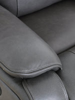 Chaise inclinable Lewis pivotante et berçante en gris foncé – détail de la finition – Meubles TOCO