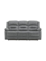 Sofa inclinable Béatrice en bleu – vue de face – Meubles TOCO