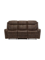 Sofa inclinable Jackson en similicuir brun – vue de face – Meubles TOCO