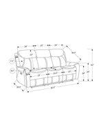 Sofa inclinable Jackson – dessin technique avec dimensions – Meubles TOCO