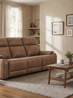 Sofa inclinable Lewis en taupe – mise en situation dans un salon – Meubles TOCO